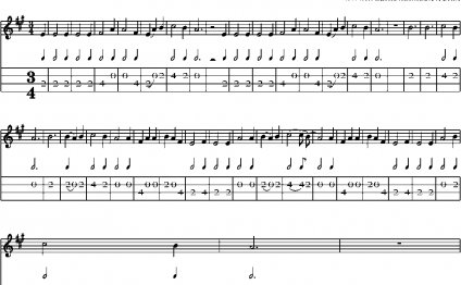 Mandolin Tab and Sheet Music
