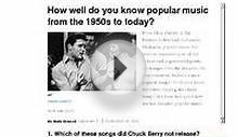 How well do you know popular music from the 1950s to today?